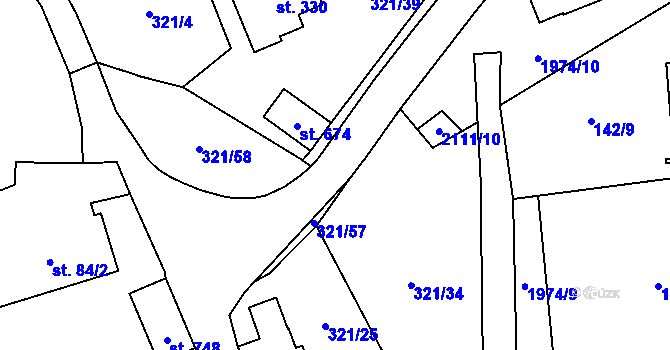Parcela st. 2111/15 v KÚ Svratouch, Katastrální mapa
