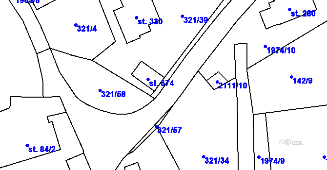 Parcela st. 2111/16 v KÚ Svratouch, Katastrální mapa