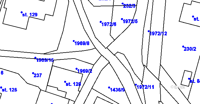 Parcela st. 2108/5 v KÚ Svratouch, Katastrální mapa