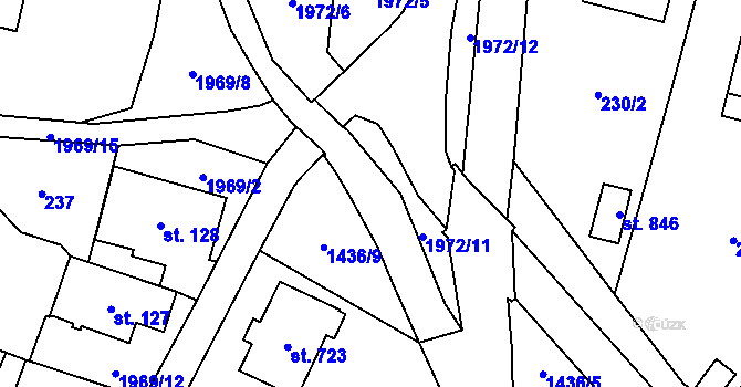 Parcela st. 2108/8 v KÚ Svratouch, Katastrální mapa