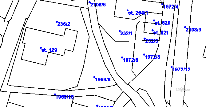 Parcela st. 2108/15 v KÚ Svratouch, Katastrální mapa