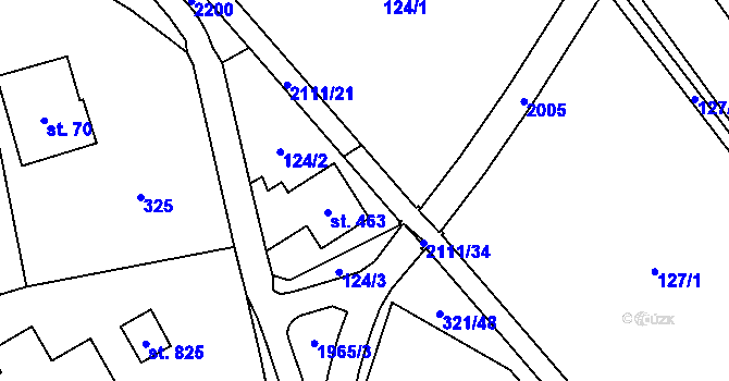 Parcela st. 2111/22 v KÚ Svratouch, Katastrální mapa
