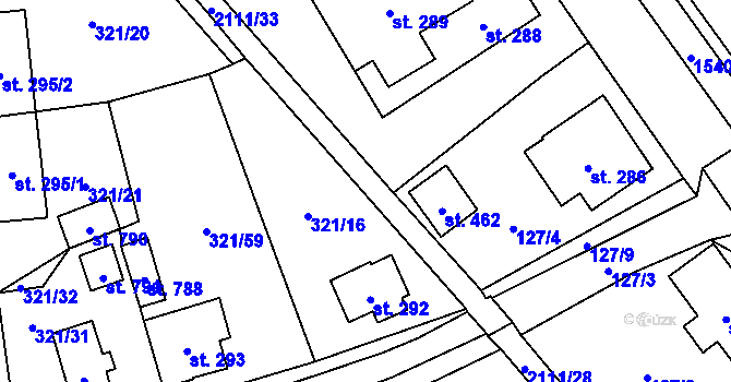 Parcela st. 2111/32 v KÚ Svratouch, Katastrální mapa