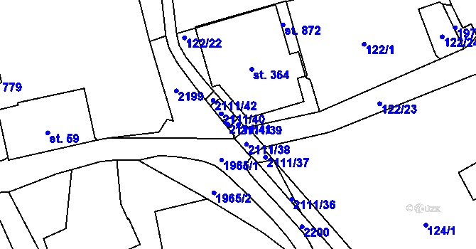 Parcela st. 2111/39 v KÚ Svratouch, Katastrální mapa
