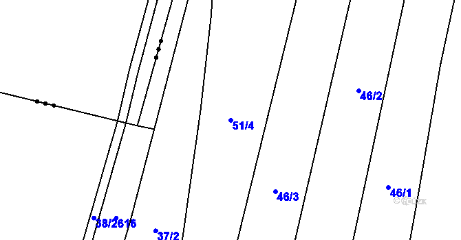 Parcela st. 51/4 v KÚ Svrkyně, Katastrální mapa