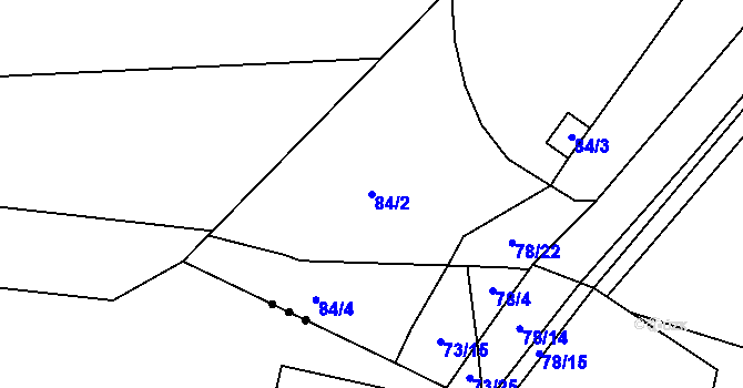 Parcela st. 84/2 v KÚ Svrkyně, Katastrální mapa