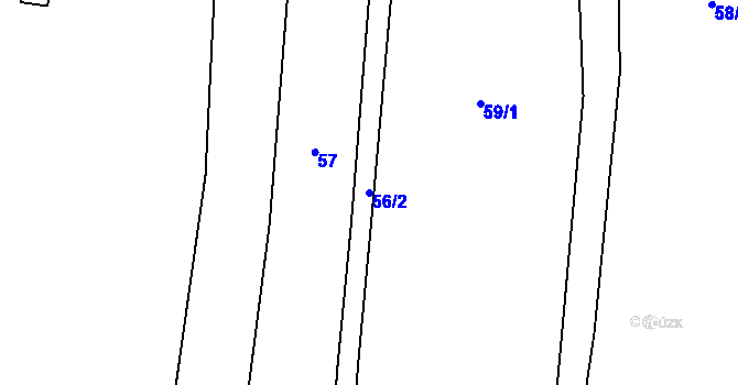 Parcela st. 56/2 v KÚ Sýčina, Katastrální mapa