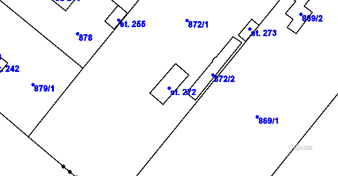 Parcela st. 272 v KÚ Paceřice, Katastrální mapa