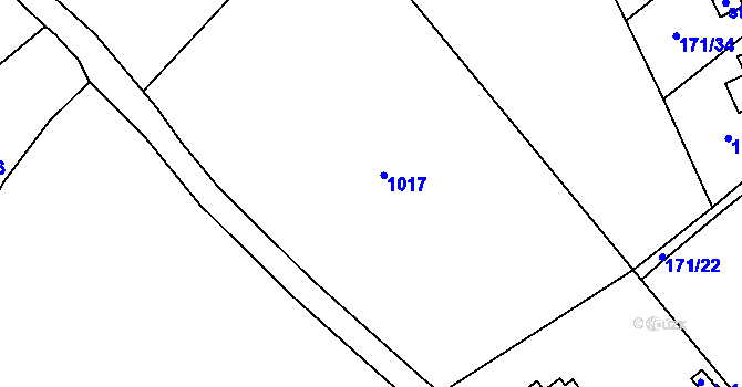 Parcela st. 171/20 v KÚ Žďárek u Sychrova, Katastrální mapa