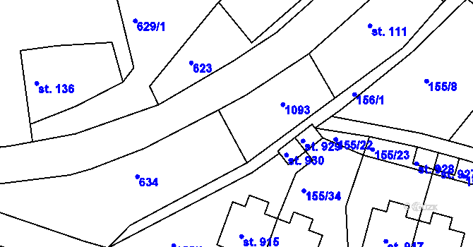 Parcela st. 110 v KÚ Sýkořice, Katastrální mapa
