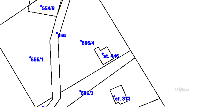 Parcela st. 446 v KÚ Sýkořice, Katastrální mapa