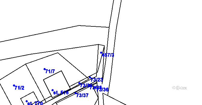 Parcela st. 457/3 v KÚ Sýkořice, Katastrální mapa
