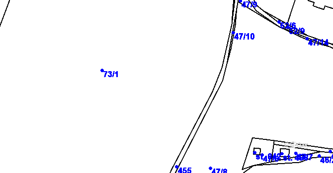 Parcela st. 73/35 v KÚ Sýkořice, Katastrální mapa