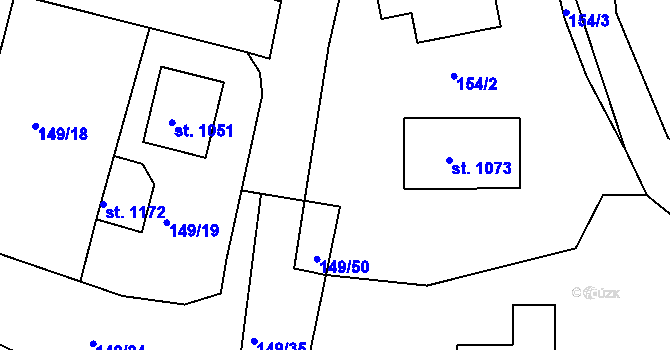 Parcela st. 149/49 v KÚ Sýkořice, Katastrální mapa