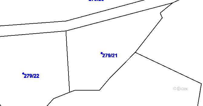 Parcela st. 279/21 v KÚ Synalov, Katastrální mapa
