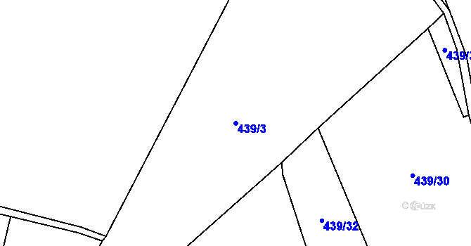 Parcela st. 439/3 v KÚ Synalov, Katastrální mapa