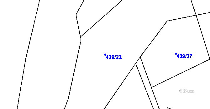 Parcela st. 439/22 v KÚ Synalov, Katastrální mapa