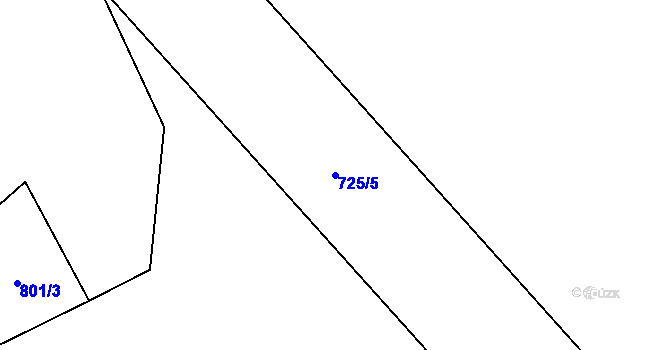 Parcela st. 725/5 v KÚ Synalov, Katastrální mapa