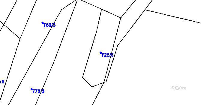 Parcela st. 725/6 v KÚ Synalov, Katastrální mapa