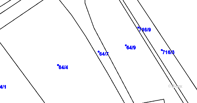 Parcela st. 64/7 v KÚ Synalov, Katastrální mapa