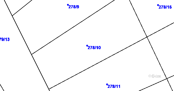 Parcela st. 278/10 v KÚ Synalov, Katastrální mapa