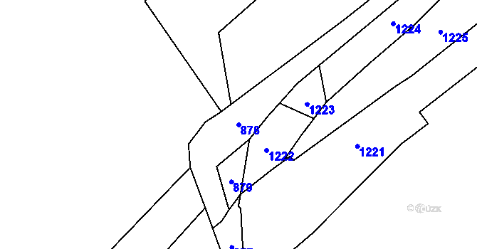 Parcela st. 878 v KÚ Synalov, Katastrální mapa