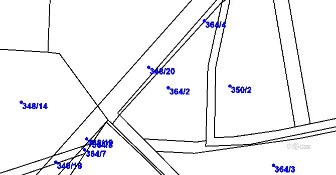 Parcela st. 364/2 v KÚ Syrovátka, Katastrální mapa