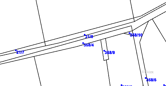 Parcela st. 358/4 v KÚ Syrovátka, Katastrální mapa