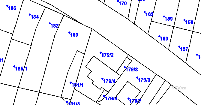 Parcela st. 179/2 v KÚ Syrovice, Katastrální mapa