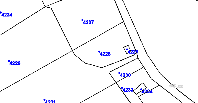 Parcela st. 4228 v KÚ Syrovice, Katastrální mapa