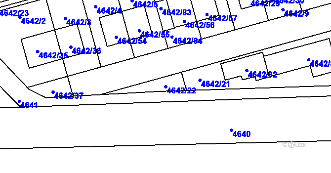 Parcela st. 4642/22 v KÚ Syrovice, Katastrální mapa