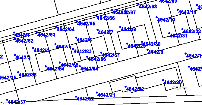 Parcela st. 4642/57 v KÚ Syrovice, Katastrální mapa