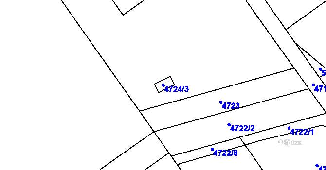 Parcela st. 4724/3 v KÚ Syrovice, Katastrální mapa