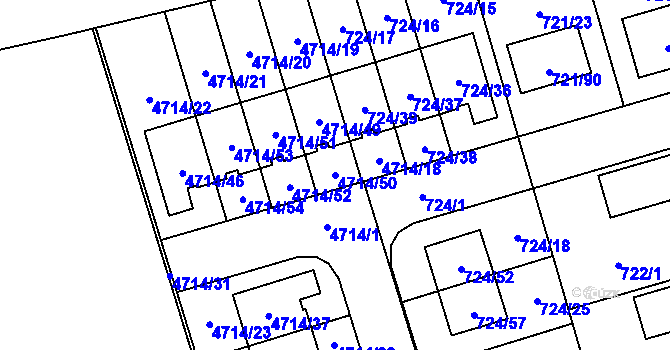 Parcela st. 4714/50 v KÚ Syrovice, Katastrální mapa