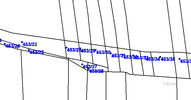 Parcela st. 453/30 v KÚ Syrovín, Katastrální mapa