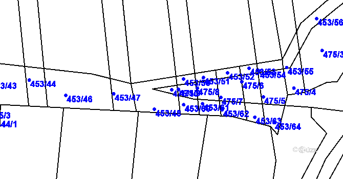 Parcela st. 475/10 v KÚ Syrovín, Katastrální mapa