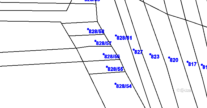 Parcela st. 828/56 v KÚ Syrovín, Katastrální mapa