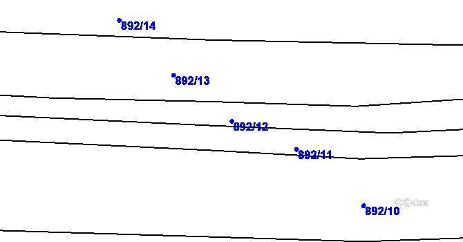 Parcela st. 892/12 v KÚ Syrovín, Katastrální mapa