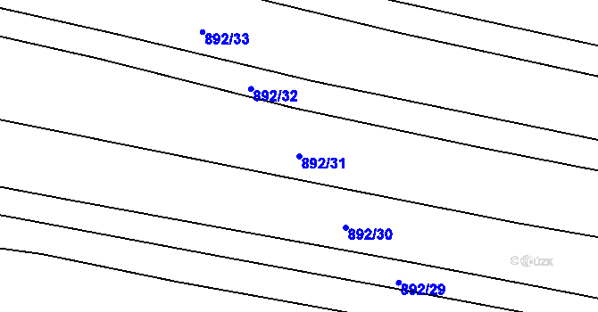 Parcela st. 892/31 v KÚ Syrovín, Katastrální mapa