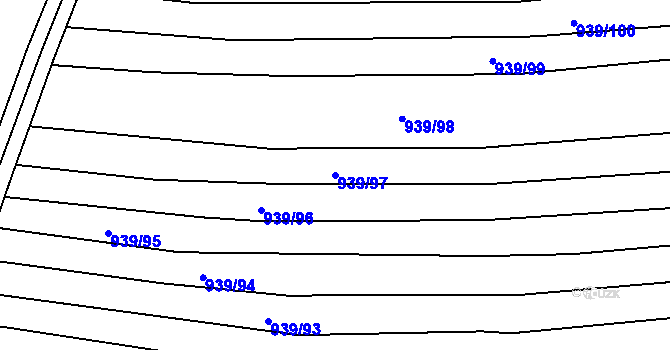 Parcela st. 939/97 v KÚ Syrovín, Katastrální mapa