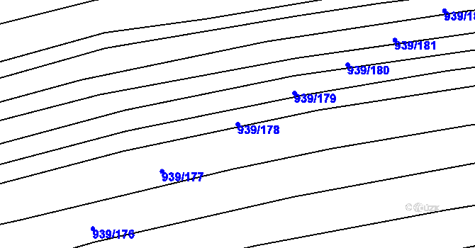 Parcela st. 939/178 v KÚ Syrovín, Katastrální mapa