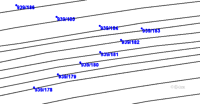 Parcela st. 939/181 v KÚ Syrovín, Katastrální mapa