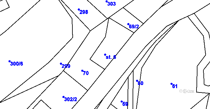 Parcela st. 6 v KÚ Syřenov, Katastrální mapa