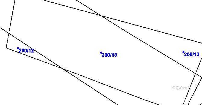 Parcela st. 200/18 v KÚ Lhota u Stříbra, Katastrální mapa