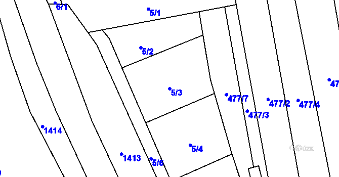 Parcela st. 5/3 v KÚ Sytno, Katastrální mapa