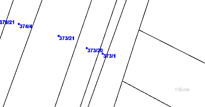Parcela st. 373/1 v KÚ Šakvice, Katastrální mapa