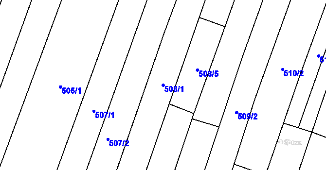 Parcela st. 508/1 v KÚ Šakvice, Katastrální mapa