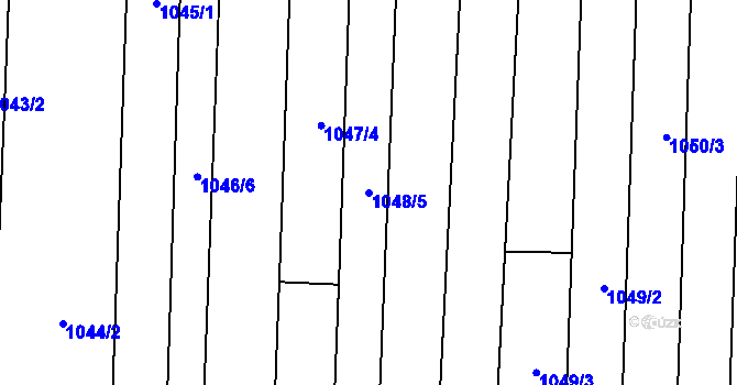 Parcela st. 1048/5 v KÚ Šakvice, Katastrální mapa