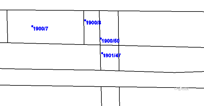 Parcela st. 1901/47 v KÚ Šakvice, Katastrální mapa