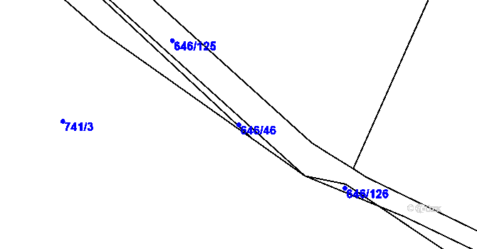 Parcela st. 646/46 v KÚ Šalmanovice, Katastrální mapa